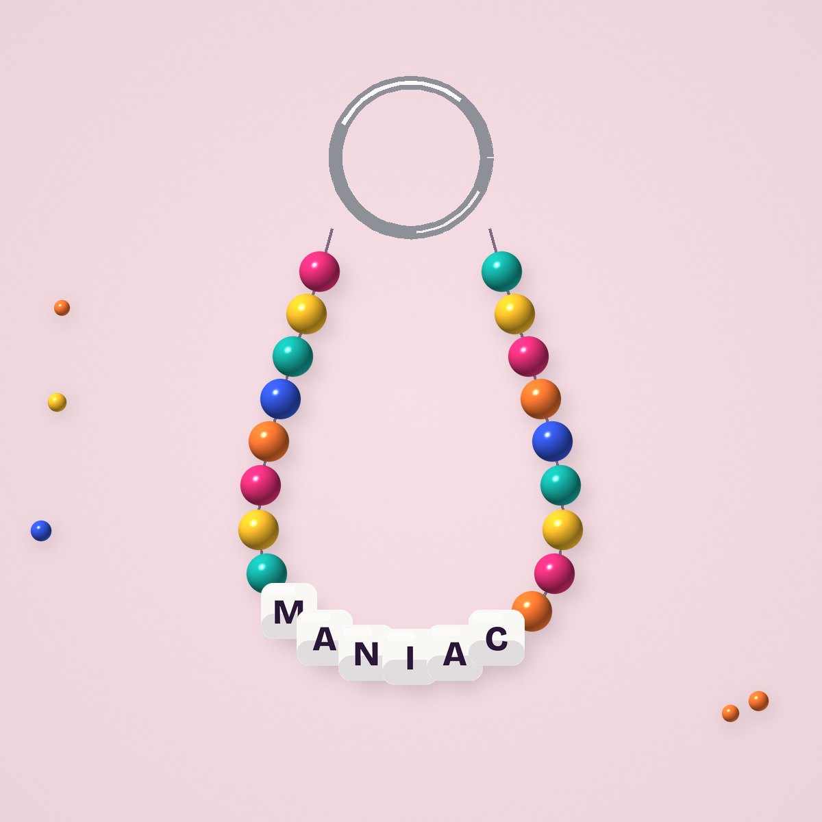 MANIAC Letter Keychain
