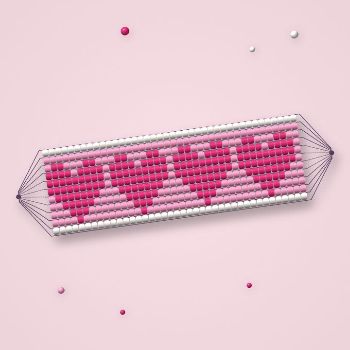 Heart Eyes Loom Bracelet